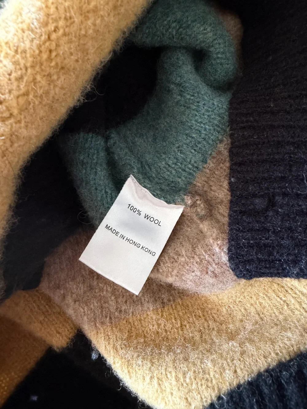 AllSaints Striped Crewneck Sweater in Black, Teal, Mustard, Tan